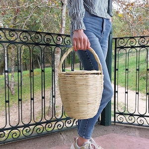 Originale Jane Birkin Basket / Cestino di canna / Cestino Birkin / Borsa da basket vintage / Cestino con coperchio / Borsa estiva / Borsa da basket / Borsa Boho immagine 6