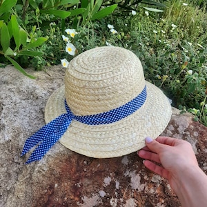 Perfect Farm Hat / Straw Sun Hat / Straw Hat / Boho Straw Hat / Bohemian Hat / Straw Hat Ribbon / Vintage Hat / Summer Hat / Handmade Hat