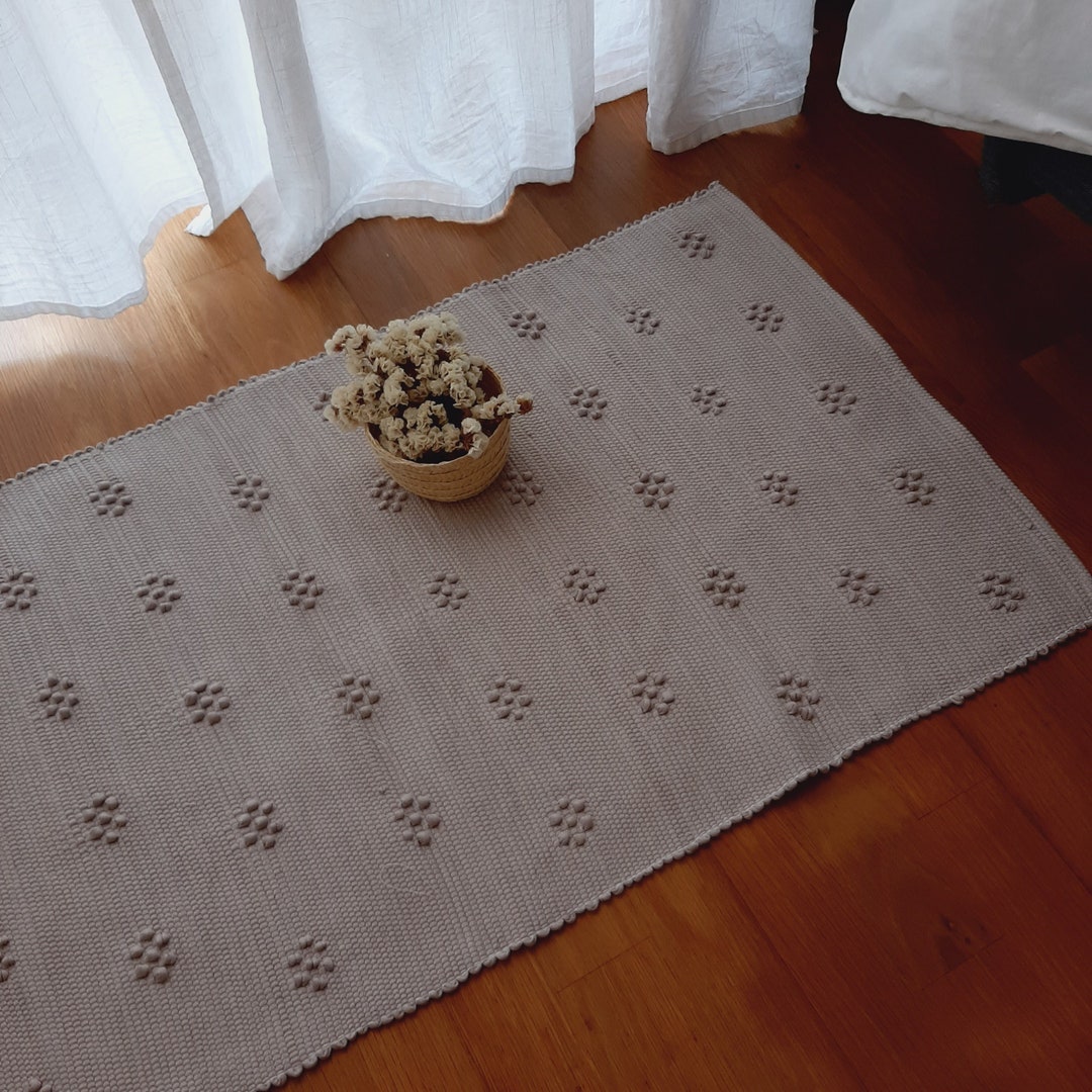 Small Soft Pastel Brown Rug / Bath Mat / Bedside Rug / Bathroom Rug ...