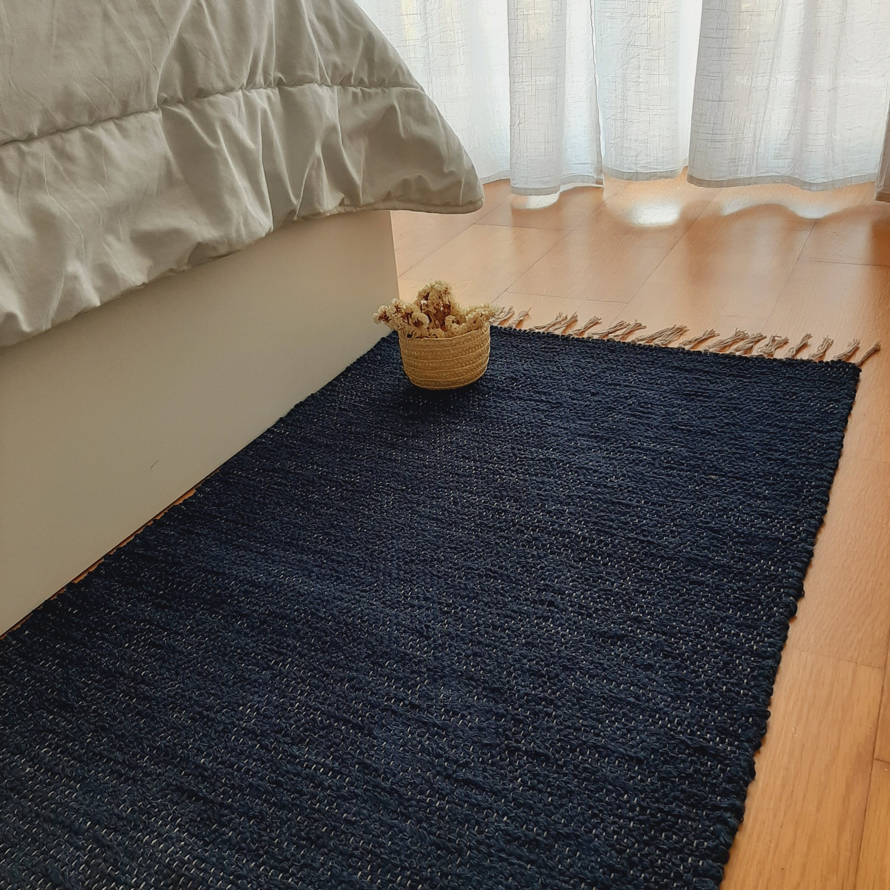 Long Runner Rug Dark Blue 300cm / Rug Runner / Hallway Rug / Floor Rug ...