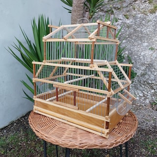 Amaca Per Uccelli, Cuccia A Castello, Nido Per Uccelli, Gabbia Per Uccelli, Giocattolo Con Tavola Per Uccelli E 5 Palline In Rattan Per Pappagalli, Ninfi, Criceto Da Corsa (giallo