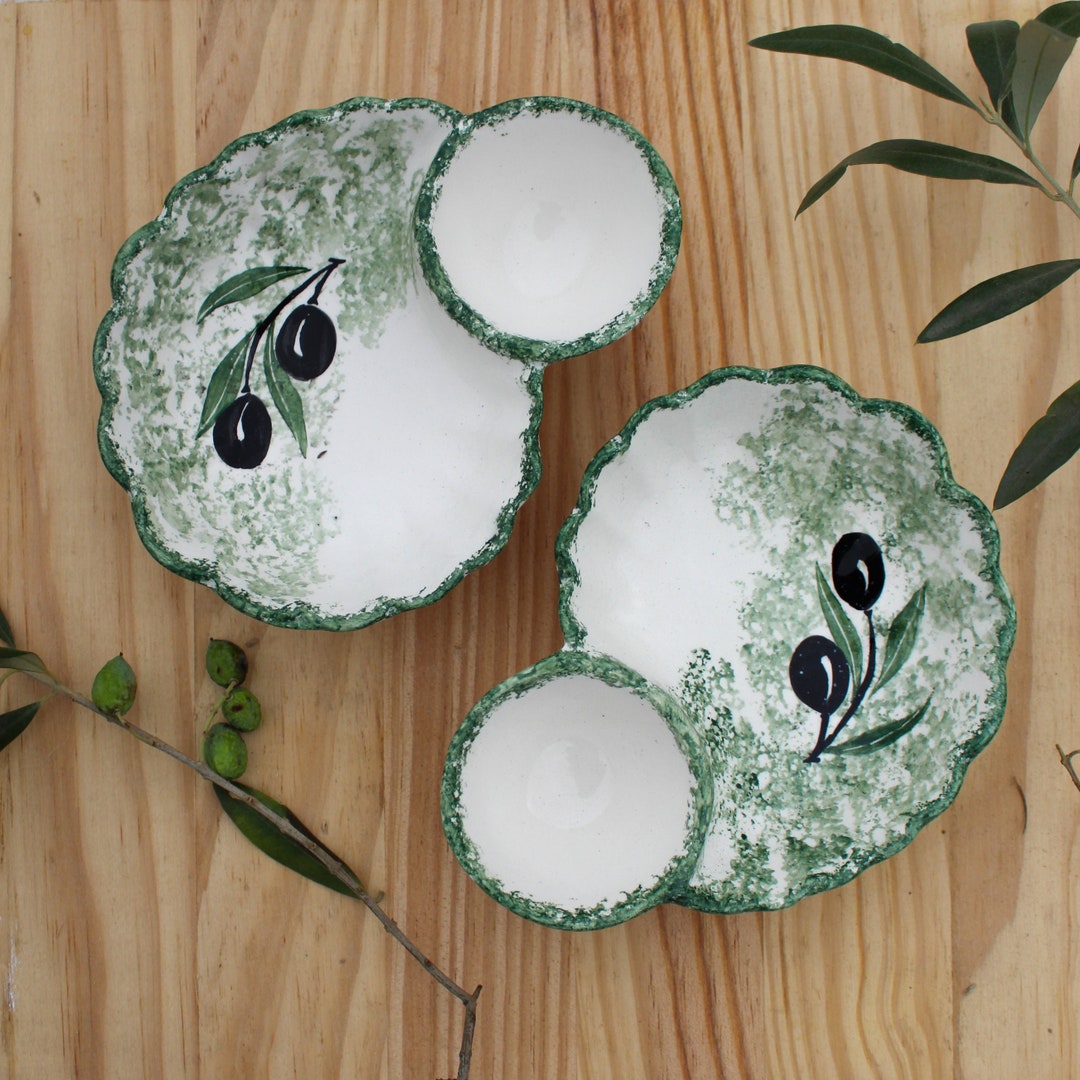 Olive Plate / Ceramic Plate / Handmade Plate / Serving Plate / Etsy