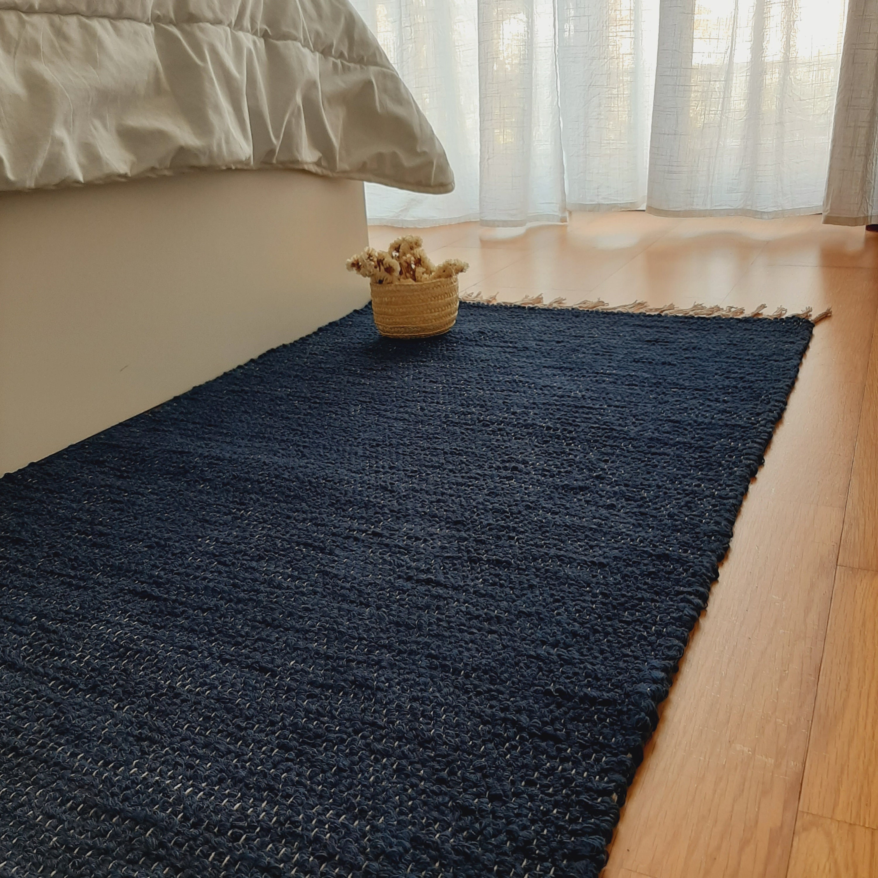 Long Runner Rug Dark Blue 300cm / Rug Runner / Hallway Rug / Floor Rug ...