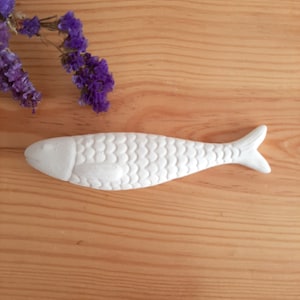 Small Ceramic Sardine To Paint / Ceramic Figurine To Paint / Ready To Paint / Ceramic Fish / Hanging Sardine / Sardine Art / Vintage Ceramic