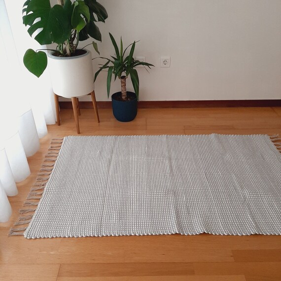 3x5 Modern White Area Rugs for Living Room, Bedroom Rug, Dining Room Rug, Indoor Entry or Entryway Rug, Kitchen Rug