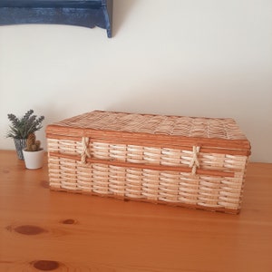 Large Bread Basket / Bread Basket / Lunch Basket / Storage Basket / Wicker Laundry Basket / Handmade Baskets / Wicker Basket / Woven Basket