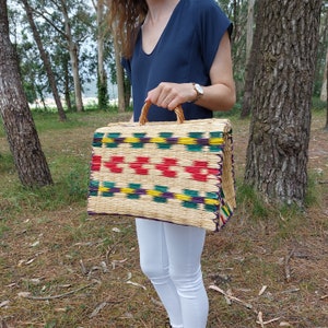 Reed Summer Bag / Straw Bag / Straw Basket / Summer Bag / Cute Bag / Straw Handbag / Straw Beach Bag / Bohemian Basket / Vintage Basket Bag