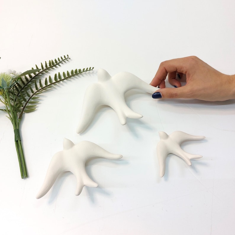 Swallow to Paint / Ceramic Bird / Cute Bird / Bird Figurine / Bird Art