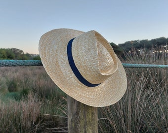 Straw Sun Hat / Straw Hat / Holiday Hat / Boho Straw Hat / Bohemian Hat / Men Hat / Vintage Hat / Summer Hat / Handmade Hat