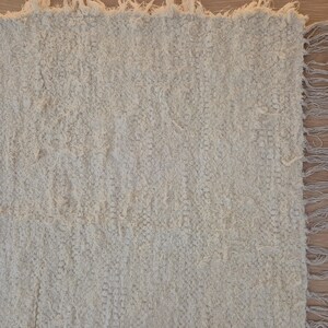Extra Large Cream Rug With Tassels 200x300cm / Recycled Cotton Rug / Soft Rug / Handwoven Area Rug / Rugs for Living Room / Robust Rug image 3