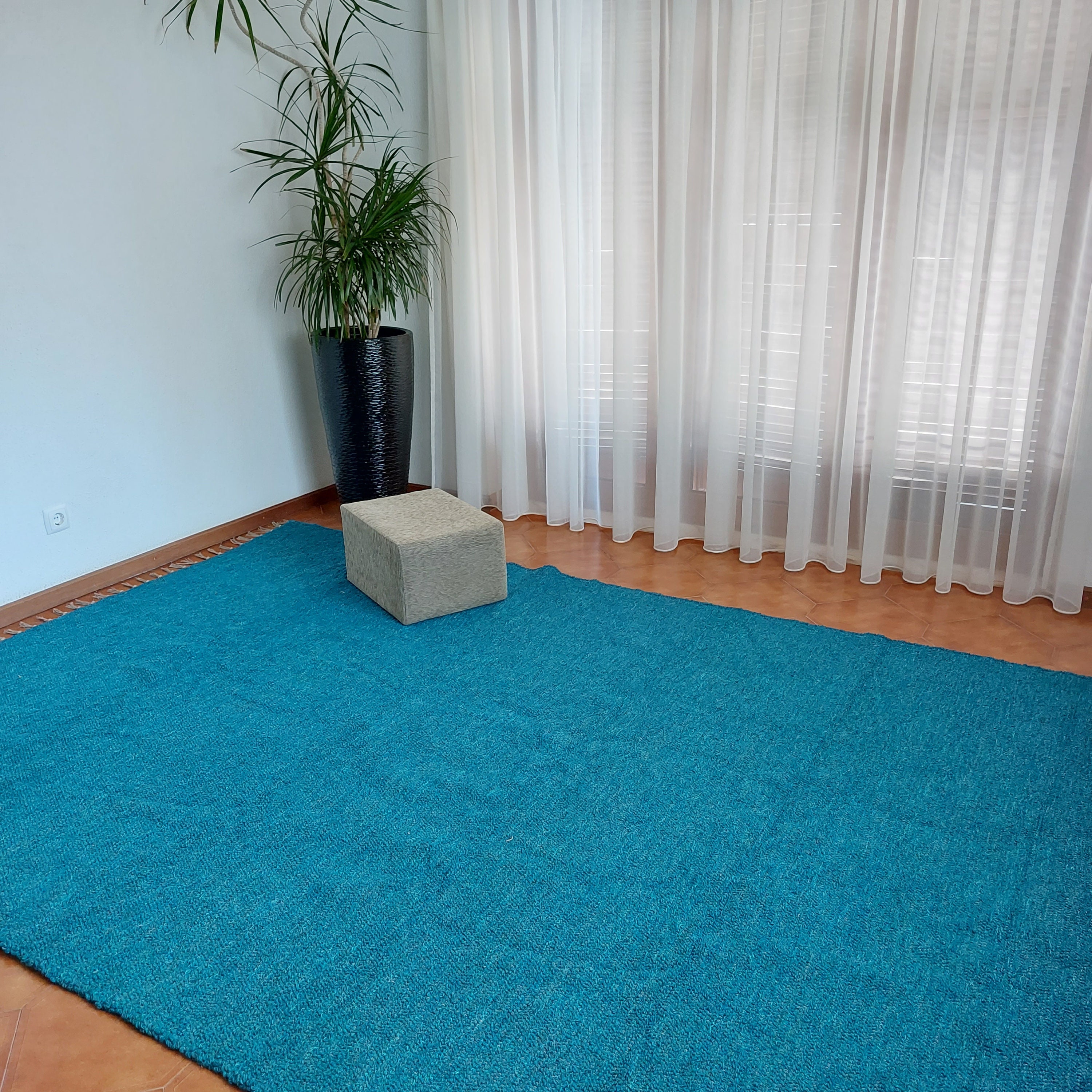Extra Large Teal Blue Rug 7x10 Rug / Living Room Rug / Area Etsy