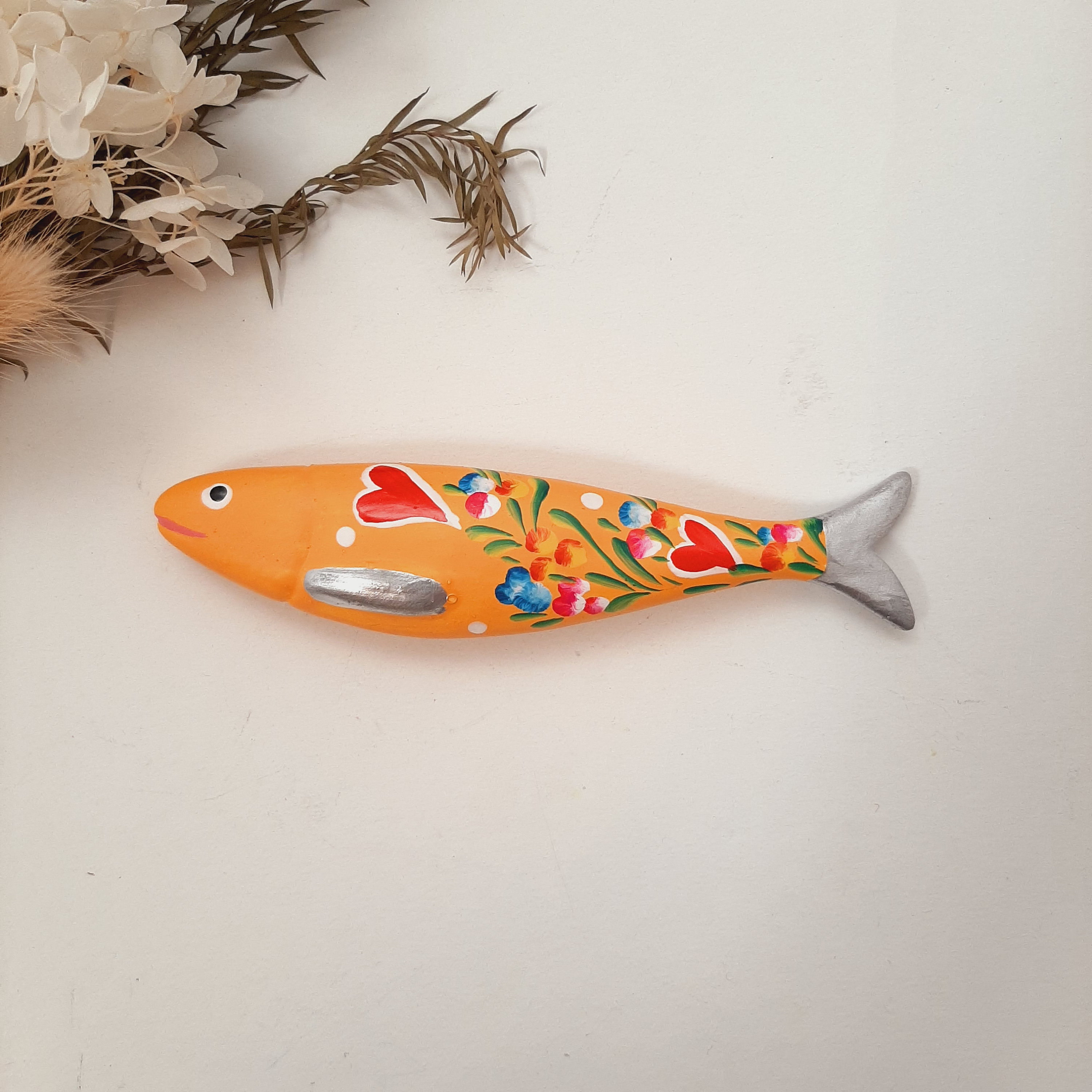 魚　陶器製　壁飾り 加藤工芸 陶器製 壁掛けレターラック 手紙入れ ハンドペイント 熱帯魚