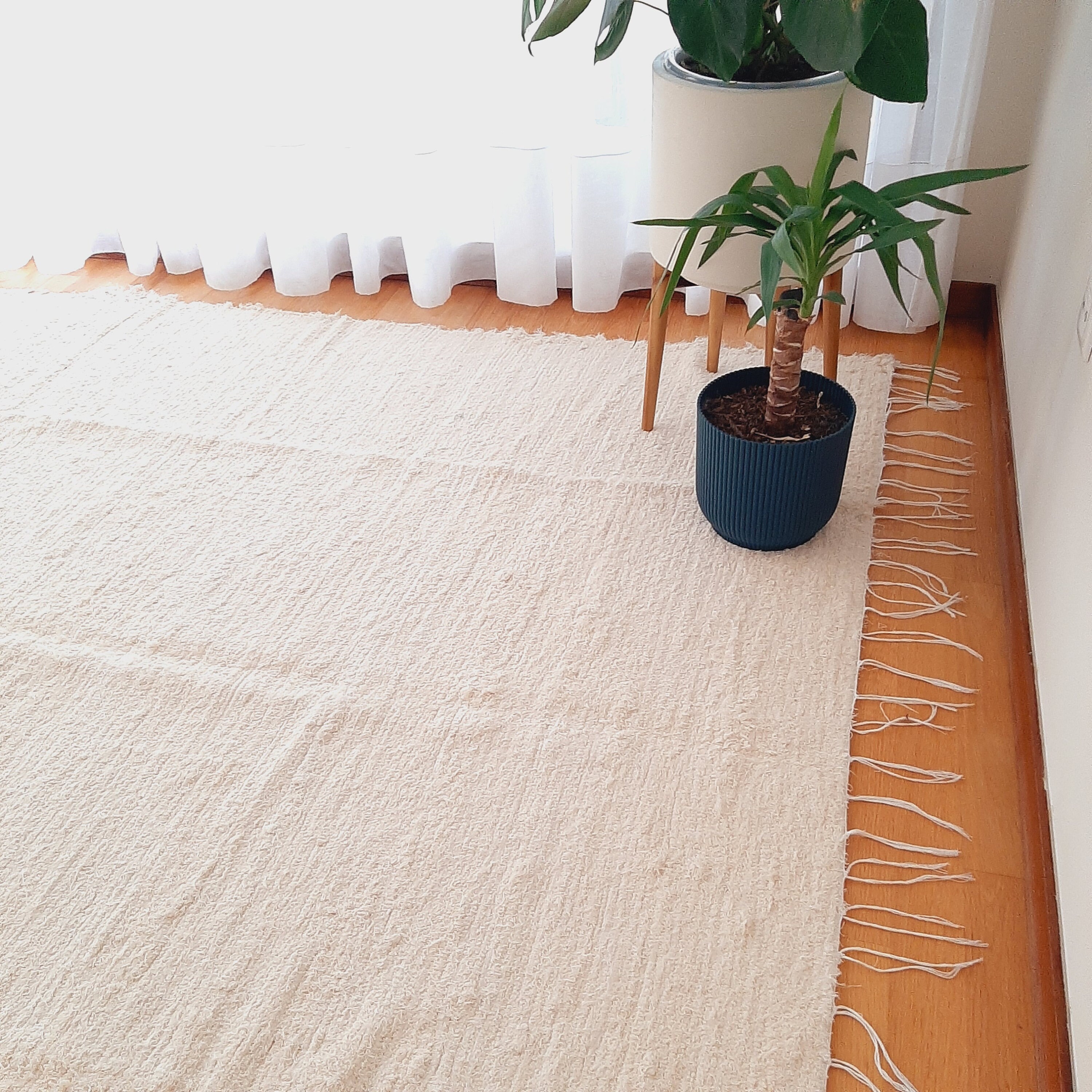 Extra Large Cream Rug 200x300cm / Handwoven Rug / Super Soft Rug ...