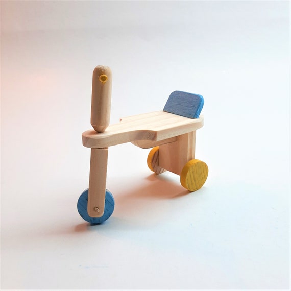 Miniature Wooden Tricycle / Wooden Toys / Ecologic Toys / Children