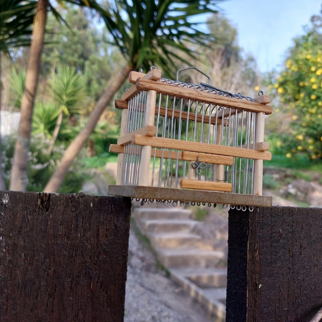 Mini Wooden Bird Cage/rustic Miniature Bird Cage/bird House/love Your ...