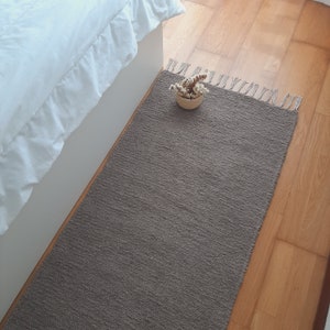 Runner Rug Taupe 300cm / Rug For Kitchen / Rug Runner / Neutral Rug / Boho Rug / Washable Rug / Entryway Rug / Bedroom Rug / Cotton Rug