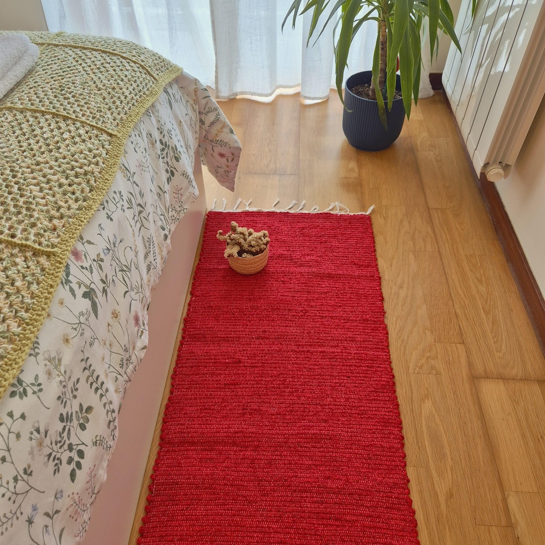Red Runner Kitchen Rug Runner Rug Red Rug 6,6x1,6 Ft / Kitchen Rug / Rug Runner / Kitchen ...