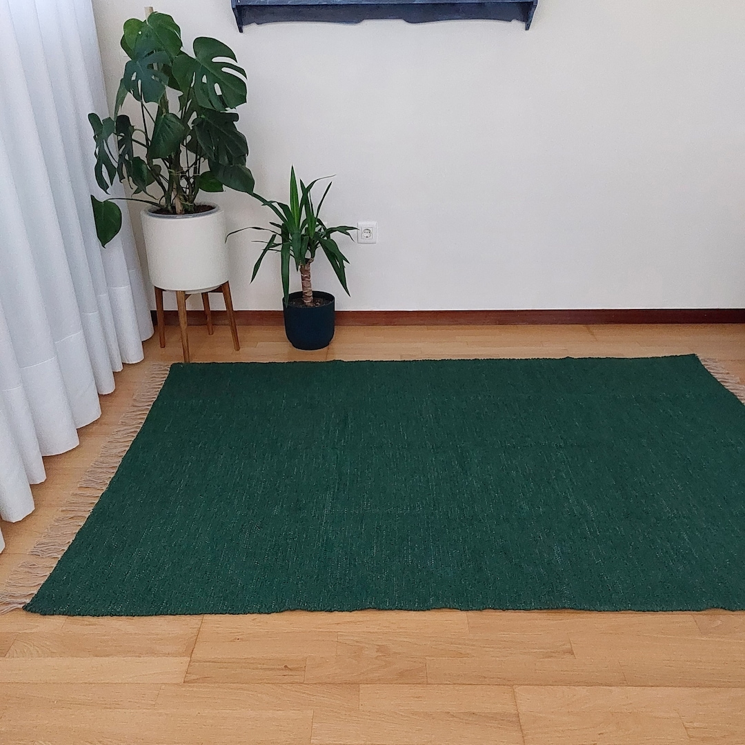 Dark Green Rug 120x180cm / Area Rug / Scandinavian Rug / Soft Rug