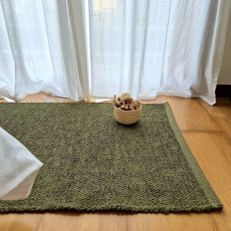 Runner Rug Olive Green 200cm / Rug for Home / Rug Runner / Floor Mat ...