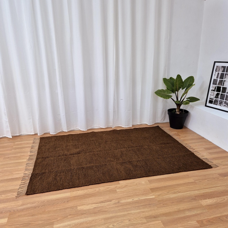 Large Cocoa Brown Rug 140x200cm / Area Rugs / Scandinavian Rug / Living