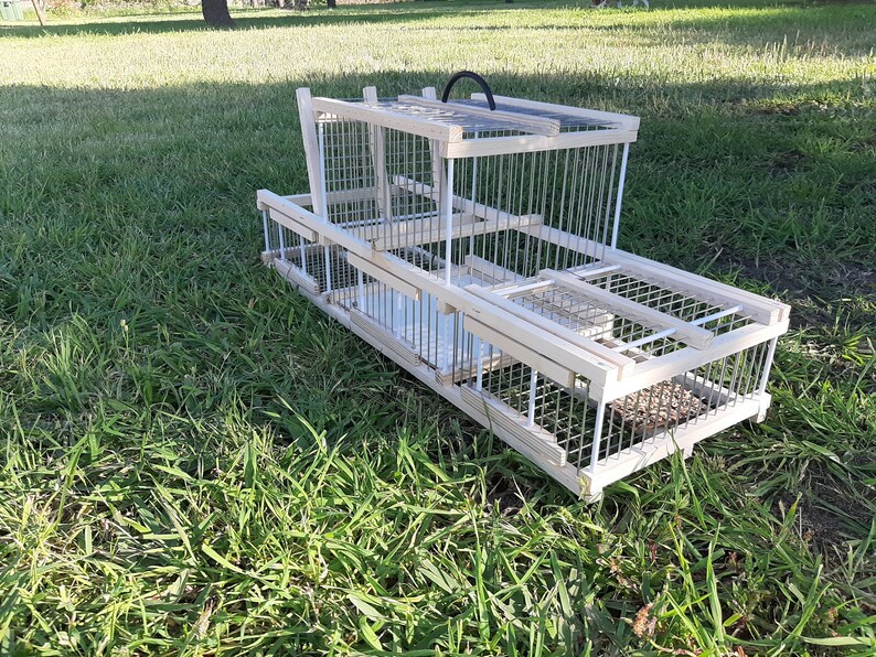 Wooden Bird Cage Trap / Trap Birds / Hunting Birds Cage / Two Etsy
