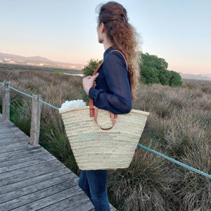 Große Einkaufstasche / Stroh Einkaufstasche / Stroh Schultertasche / französische Korbtasche / Große Einkaufstasche / Sommer Korb Tasche / wiederverwendbare Tasche