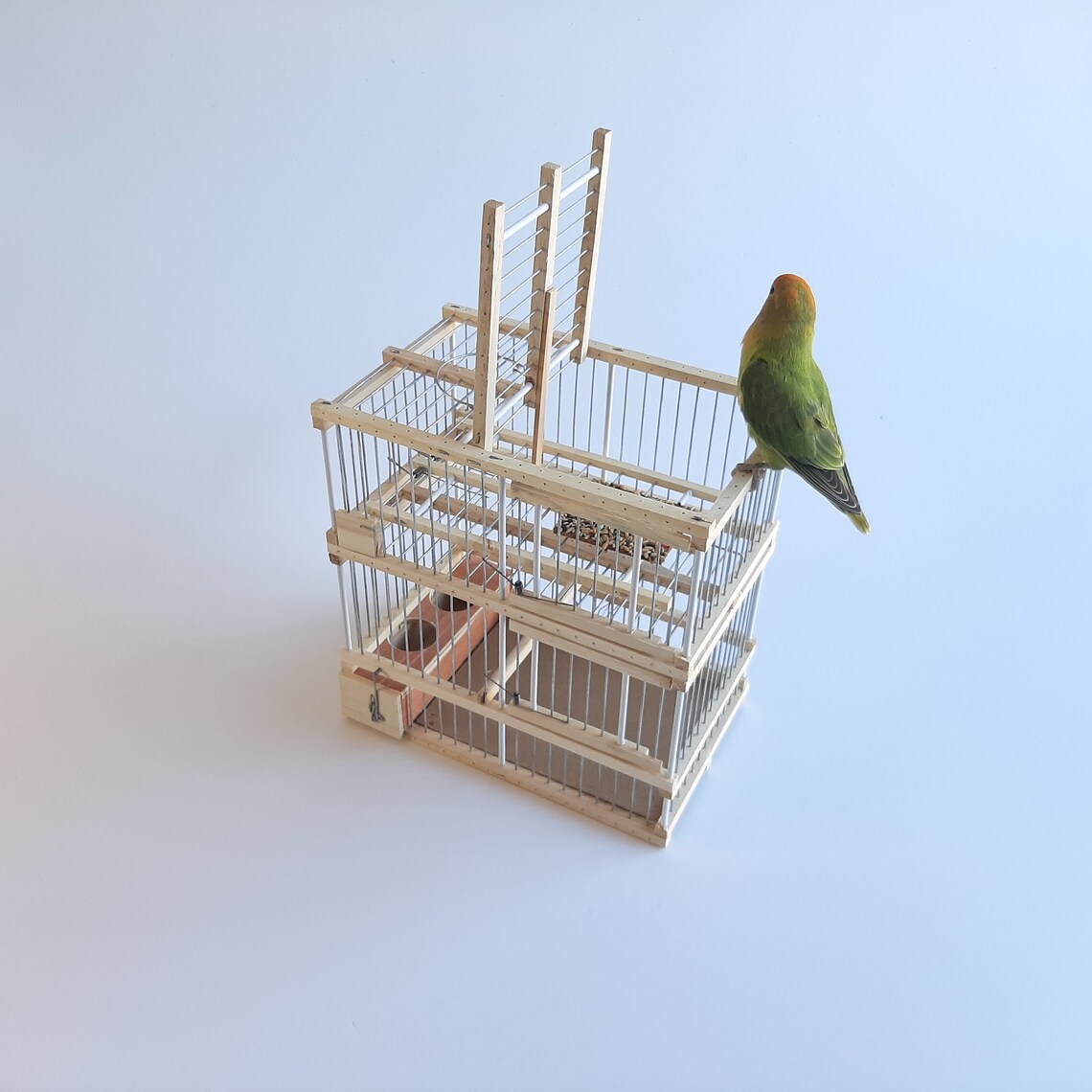Wooden Bird Cage With One Trap / Trap Birds / Hunting Birds Etsy UK
