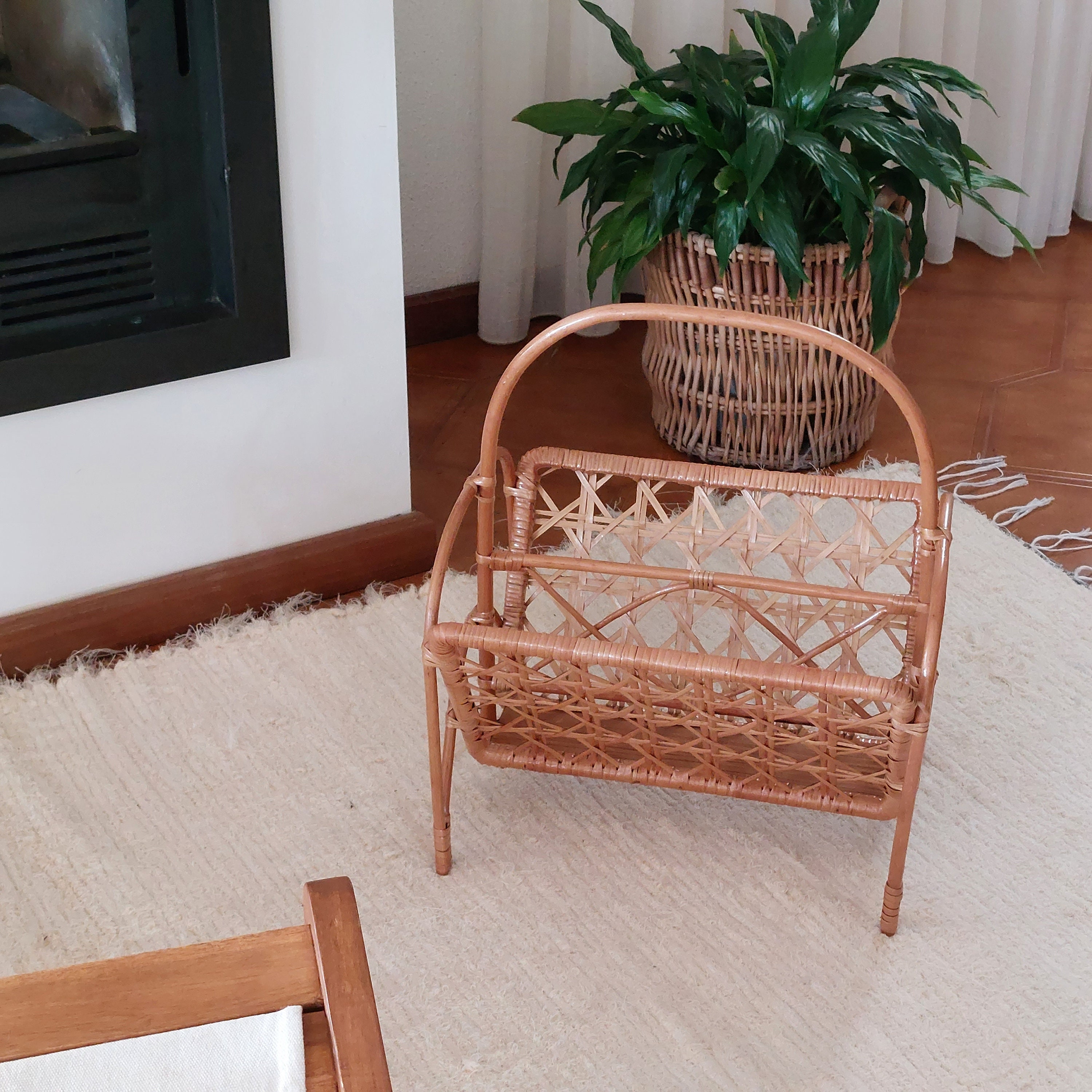 Zeitschriftenständer & Briefhalter – Minimalistisches Boho-Design, Aus Papierseil, Maße 39x12,5x35 Cm – Für Wohnzimmer, Büro, Café – Sofort Einsatzbereit