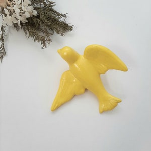 Hand Painted Yellow Swallow / Portuguese Swallow / Traditional Ceramic Swallow / Handmade Ceramics / Ceramic Bird / Bird Art / Bird Figurine