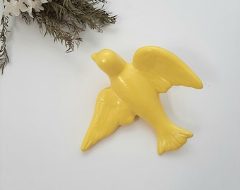 Hand Painted Yellow Swallow / Portuguese Swallow / Traditional Ceramic Swallow / Handmade Ceramics / Ceramic Bird / Bird Art / Bird Figurine