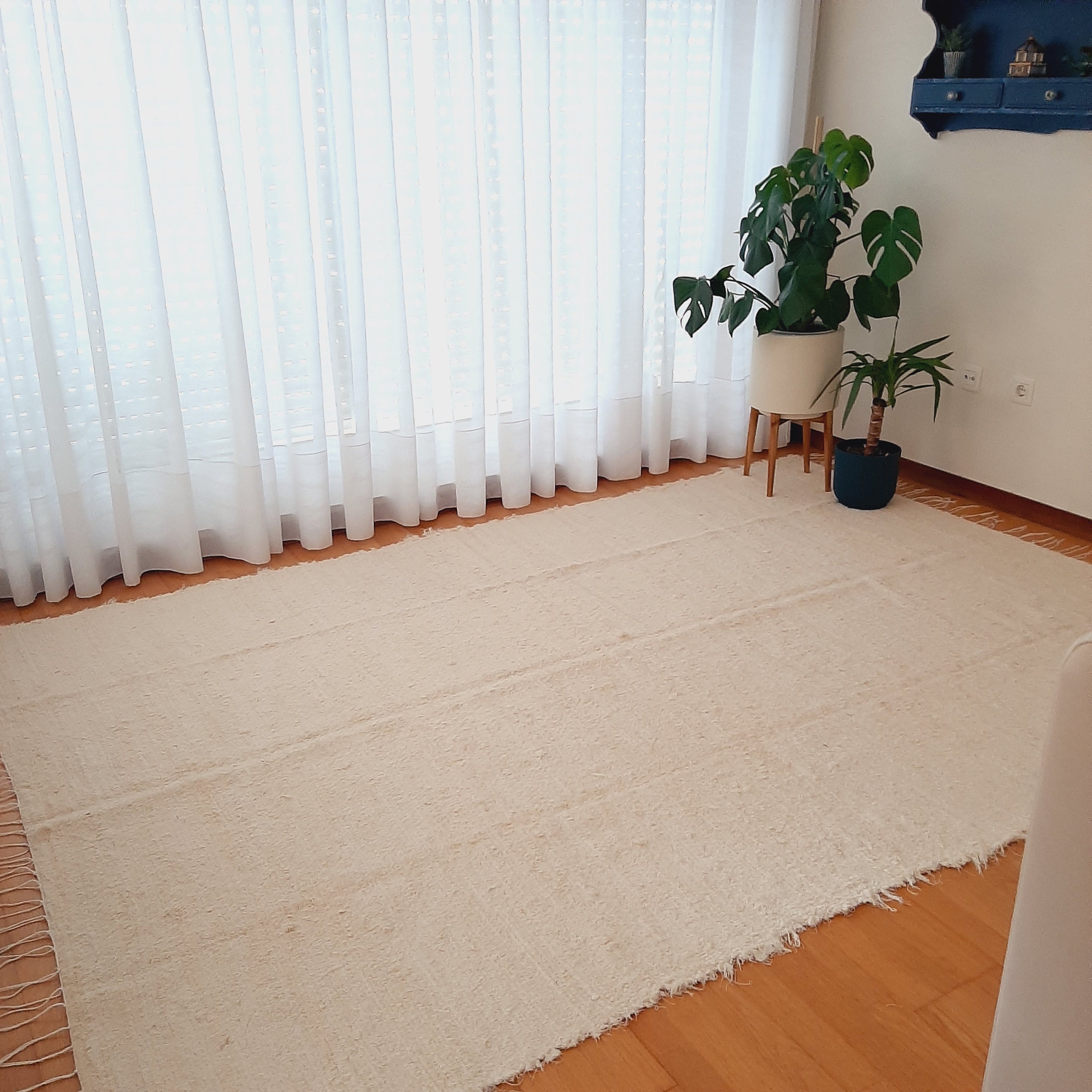 Extra Large Cream Rug 200x300cm / Handwoven Rug / Super Soft Rug ...