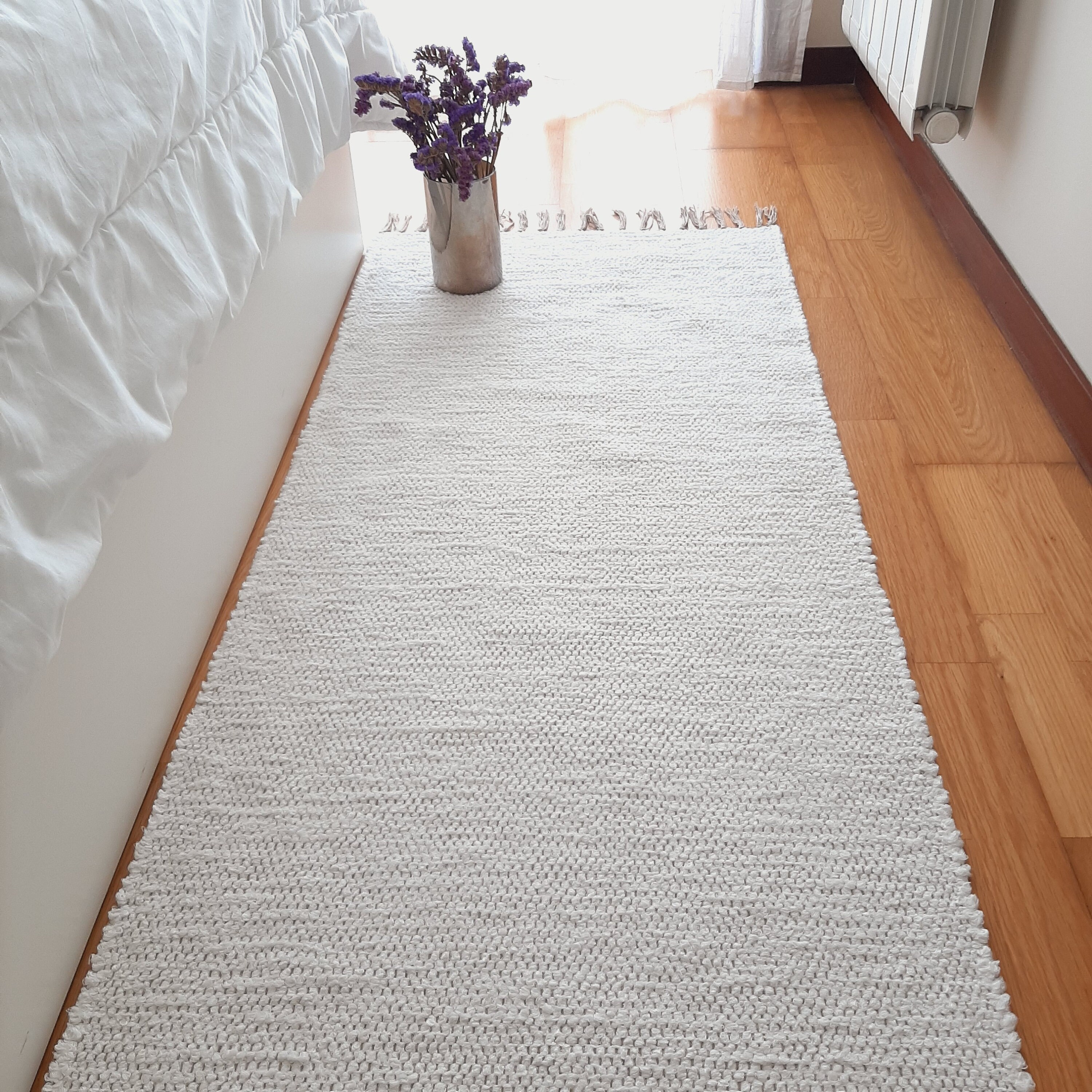 Long Runner Rug Pearl White 200cm / Minimalist Rug / Rug Runner