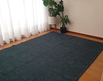 Tappeto extra large blu petrolio / tappeto di cotone / tappeto morbido / tappeto da soggiorno / tappeto da area / tappeto boho / tappeto fatto a mano / tappeto moderno / tappeto per camera da letto