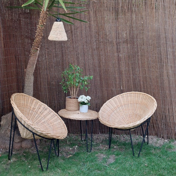 Round rattan outdoor chair outlet