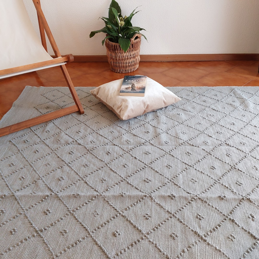 Large Grey Rug / Area Rug / Carpet Rug / Room Rug / Living Etsy