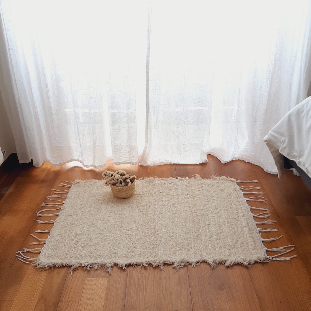 Mini Cream Rug / Handwoven Rug / Super Soft Rug / Nursery Rug Etsy