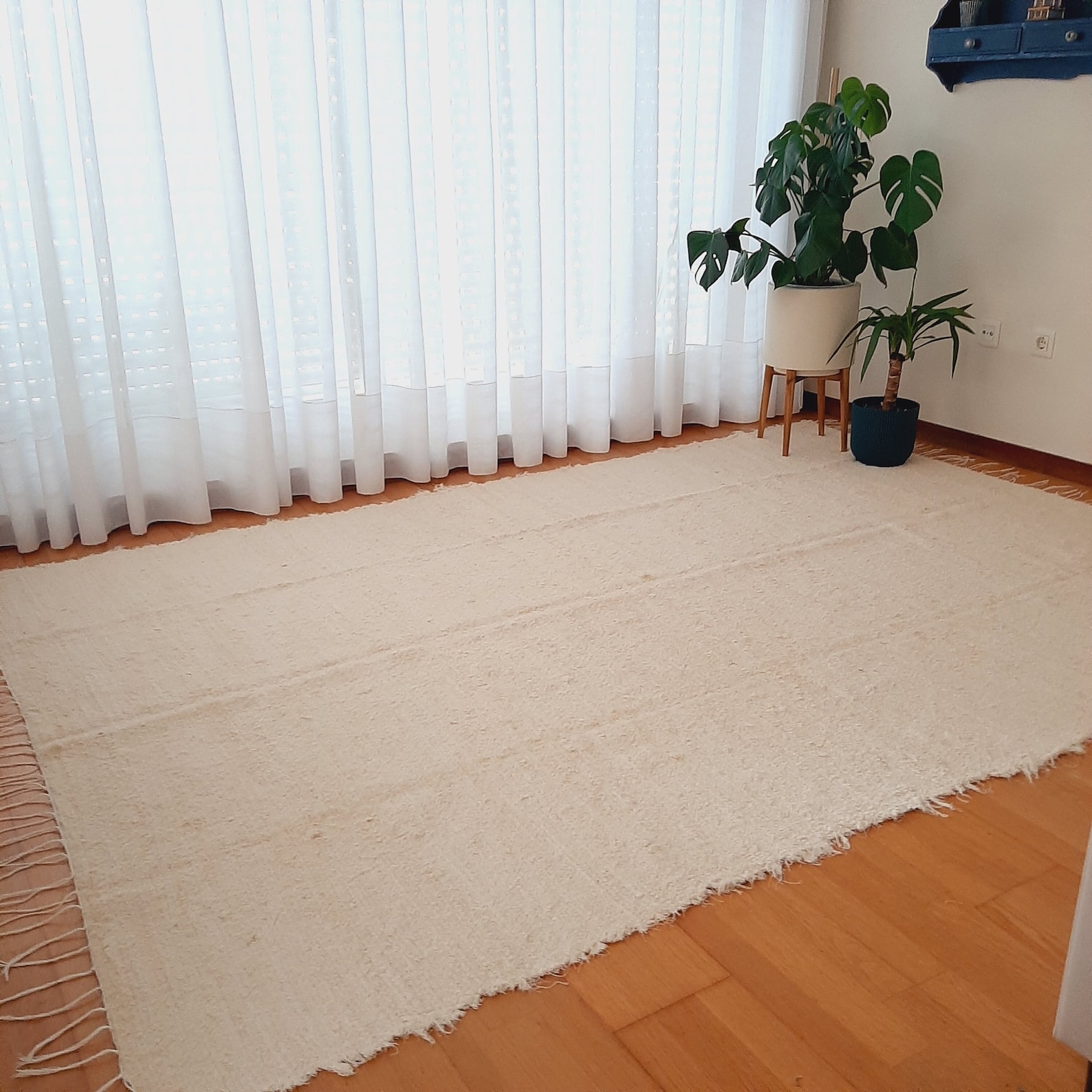 Extra Large Cream Rug 200x300cm / Handwoven Rug / Super Soft Rug ...
