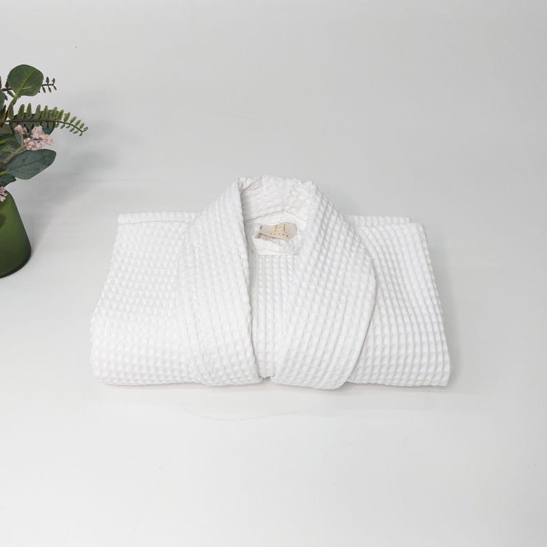 Cotton Bathrobe / Waffle Bathrobe / White Bathrobe / Makeup Robe ...