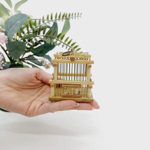 Mini Cage Decor / Wooden Bird Cage / Mini Bird House / Love Your Bird / Miniature Bird Cage / Mini Wood Cage / Outdoor Decor / Gift For Kids