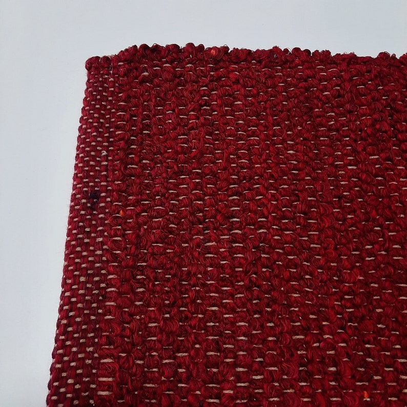 Red Woven Rug Small Red Wine Soft Rug / Rag Rug / Bathroom Rug / Bedside Rug / Door ...