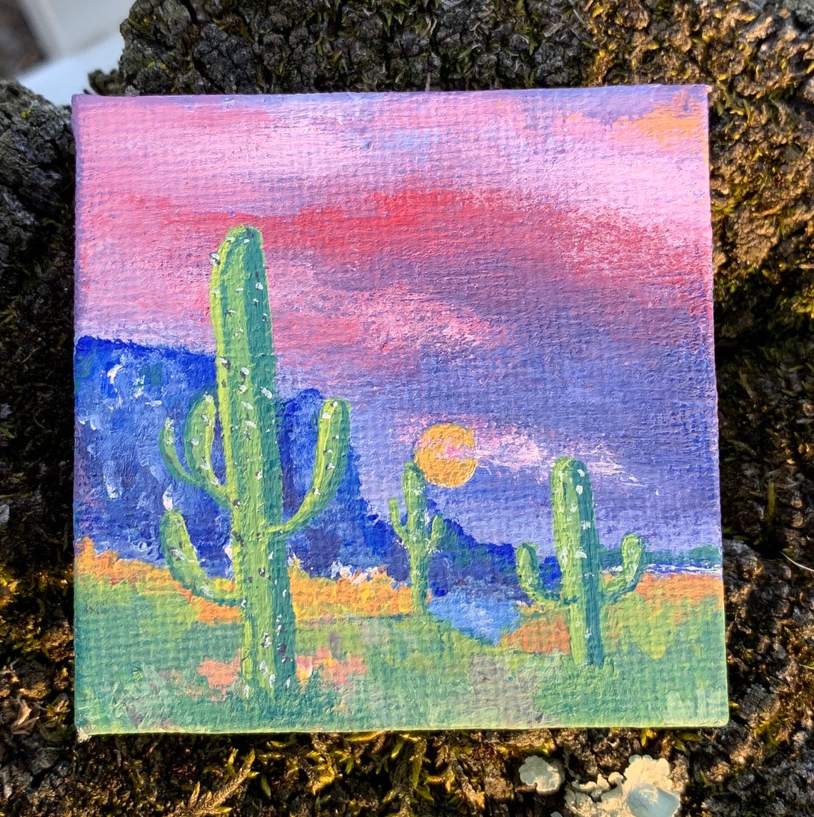 Nature Scene Set of 4 Etsy