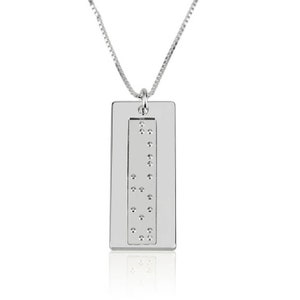 Personalized Braille Necklace- Custom Braille Pendant- Braille Charm- Gift For Visually Impaired