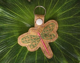 Mozaïek Dragonfly Snap Tab Machine Borduurwerk ITH *** DIGITALE DOWNLOAD ***