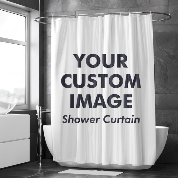 Custom Shower Curtain Photo Backdrop Bathroom Decor Hanging Etsy