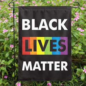 USA Black Lives Matter BLM Garden House Double Sided Flag Full Color Home Yard Outdoor Lawn Polyester Banner LGBTQ+ Pride +Free Ship