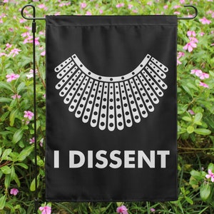 USA I Dissent Ruth Bader Ginsburg RBG Garden House Double Sided Flag Home Yard Lawn Polyester Banner LGBT