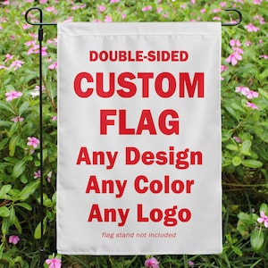 Custom Garden House Double Sided Flag Full Color Home Yard Outdoor Grass Polyester Banner UV Resistant Waterproof + Free Design + Free Ship