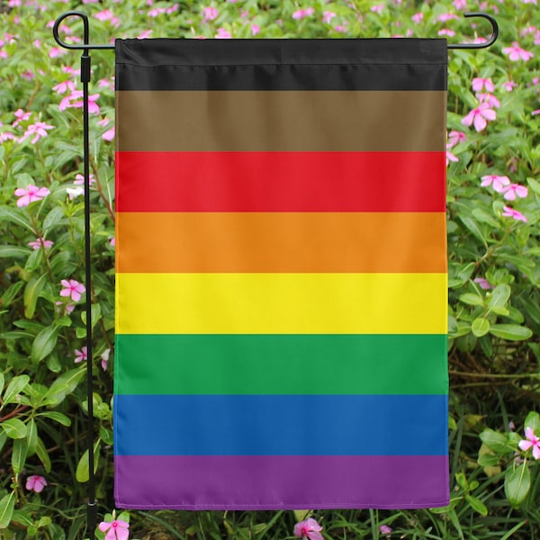 POC Inclusive Pride Rainbow LGBTQIA+ Pride Garden House Double Sided Flag Home Yard Polyester Banner UV-Resist America Spirit + Free Ship