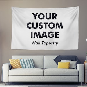 Custom Wall Tapestry Photo Backdrop Wedding Birthday Decor Hanging Banner Personalized Image UV Resistant Waterproof+ Free Design+ Free Ship