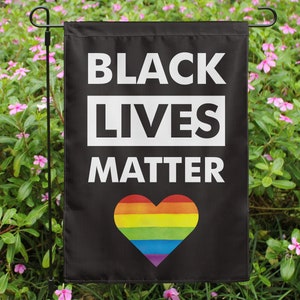 Black Lives Matter Pride Tolerance Rainbow Garden House Double Sided Flag Home Yard Outdoor Polyester Banner UV-Resist Waterproof BLM LGBT